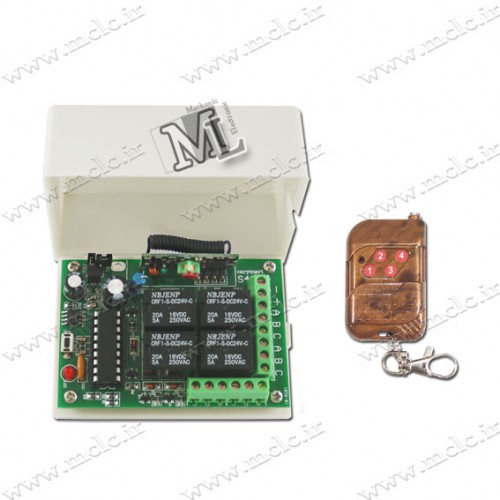4CH REMOTE CONTROLLER & RECEIVER ELECTRONIC RELAYS